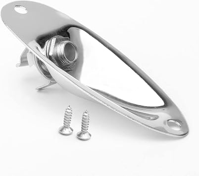 Swhmc Mono Guitar Jack Plate, Oval 1/4" Chrome