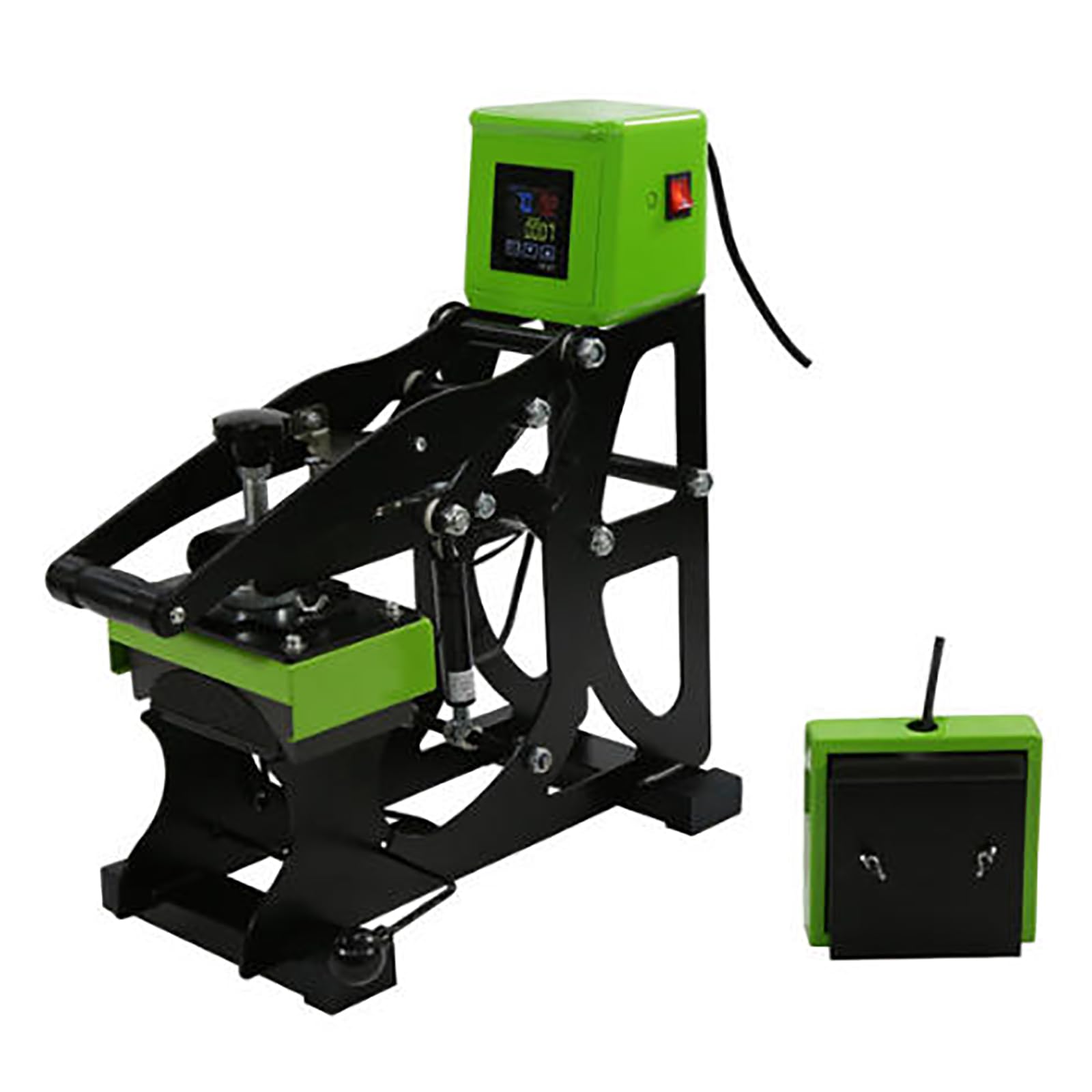 Pressa di calore con controller LED, apertura automatica, timer 0-999 secondi per cappelli, trasferimento efficiente per magliette, cappelli e altri tessuti