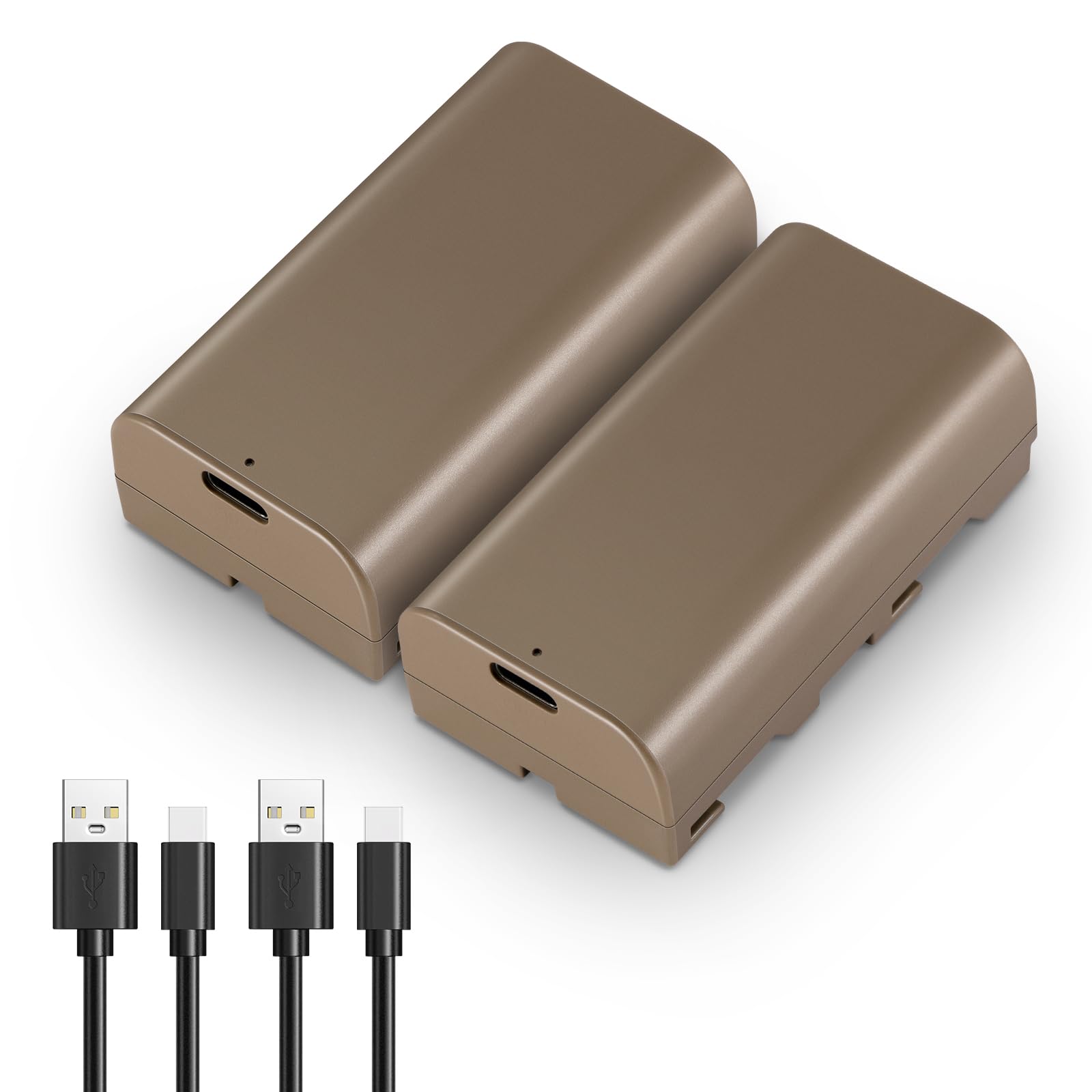 NEEWER NP-F550 Replacement Batteries 3500mAh 2.9H Full Charge with USB C Port/Cable, Rechargeable Battery for Camera Camcorder Video Lighting Monitor for Sony NP-F550 F750 F950 F970