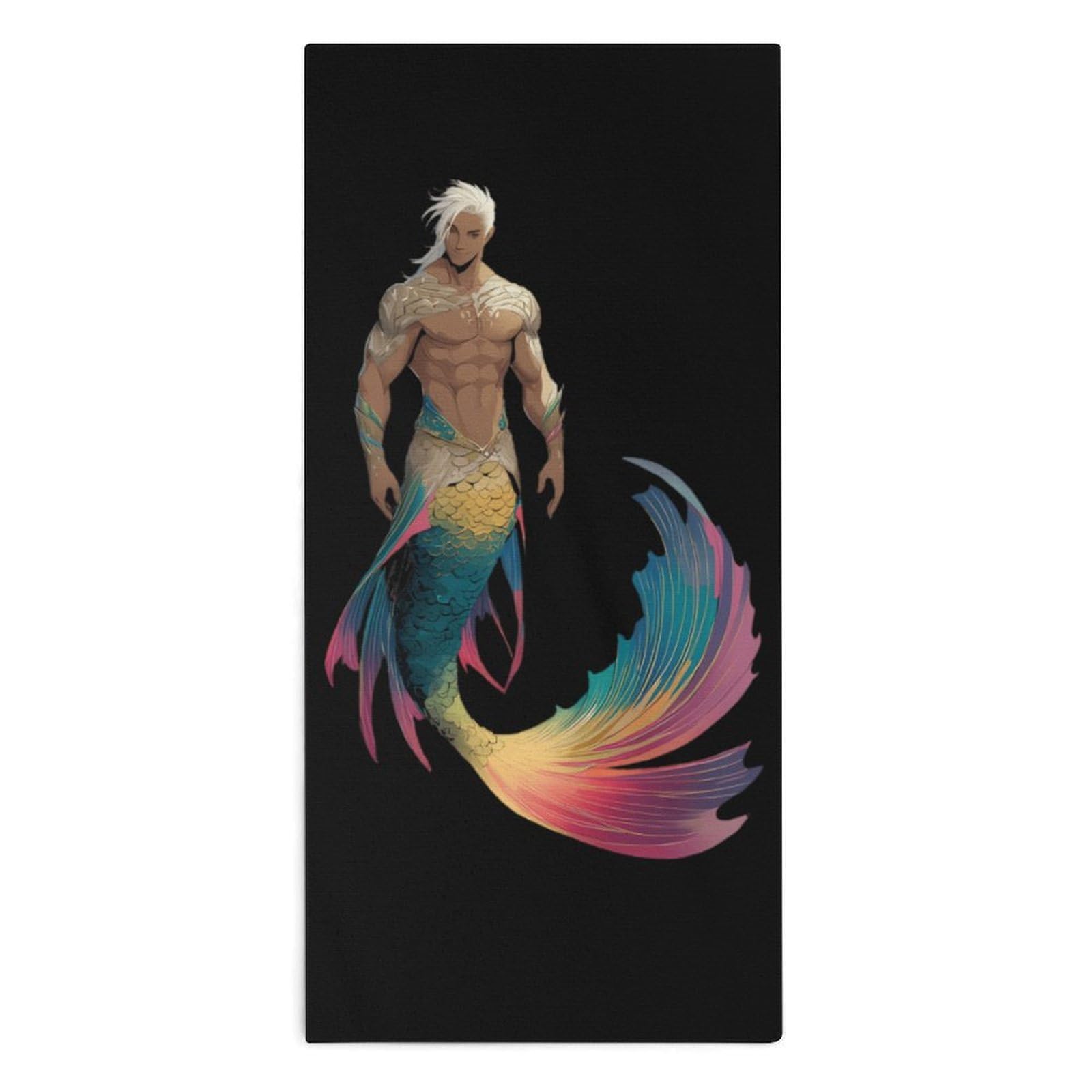 TXFBTRFSA Merman Gay Proud Hand Towels for Adult Face Towel Bath Beach Swim Accessories