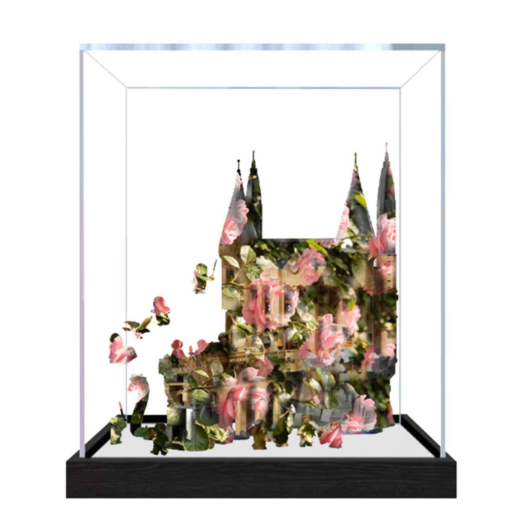 Acrylic Display Case for Le-go 76473 Castle Model, Dustproof Display Box (display box only) (StyleC 3mm)