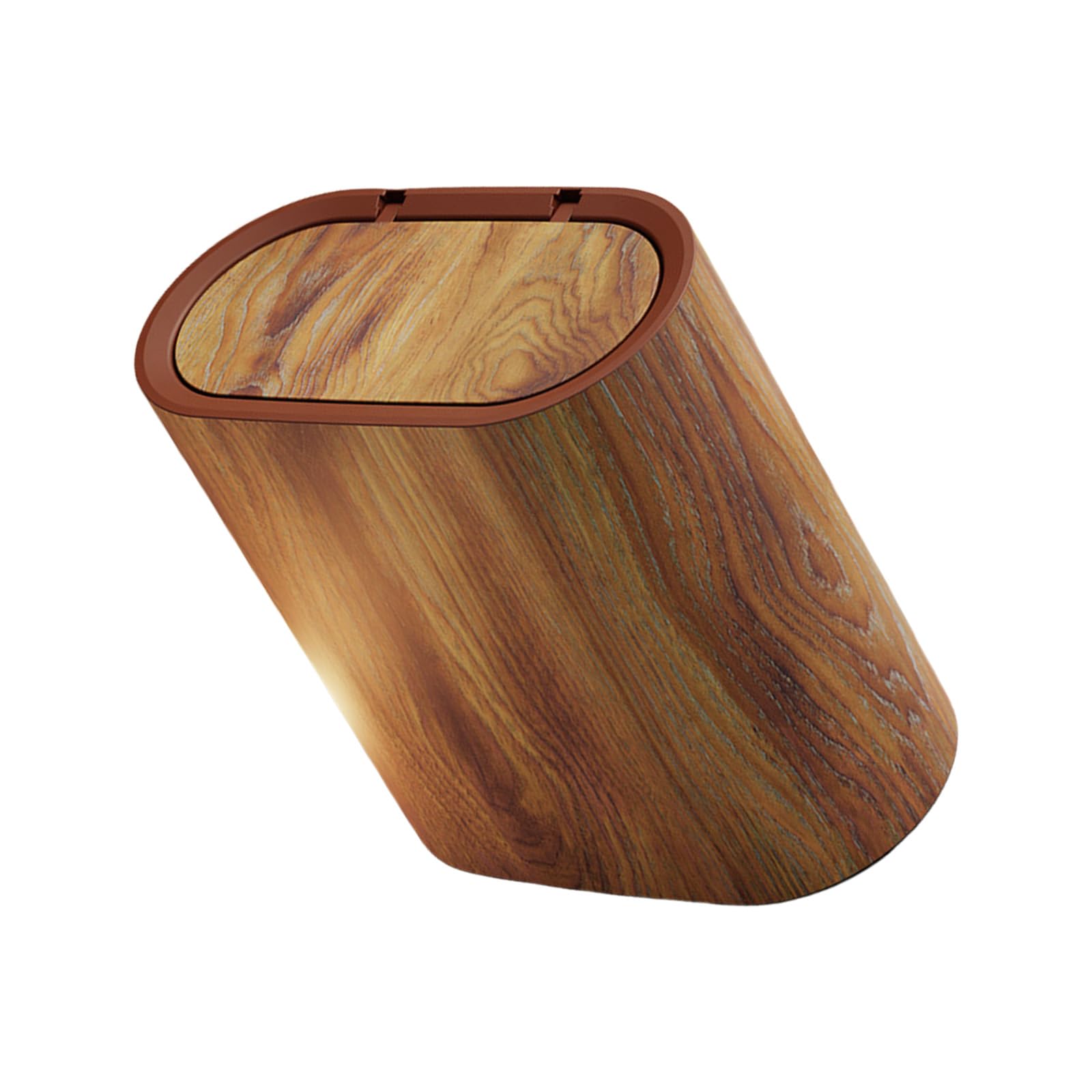 Jazuaiao Modern Small Dustbin with Secure Lidded Garbage Can for Home Bedroom Kitchen Control Trash Can Small Garbage with Lid