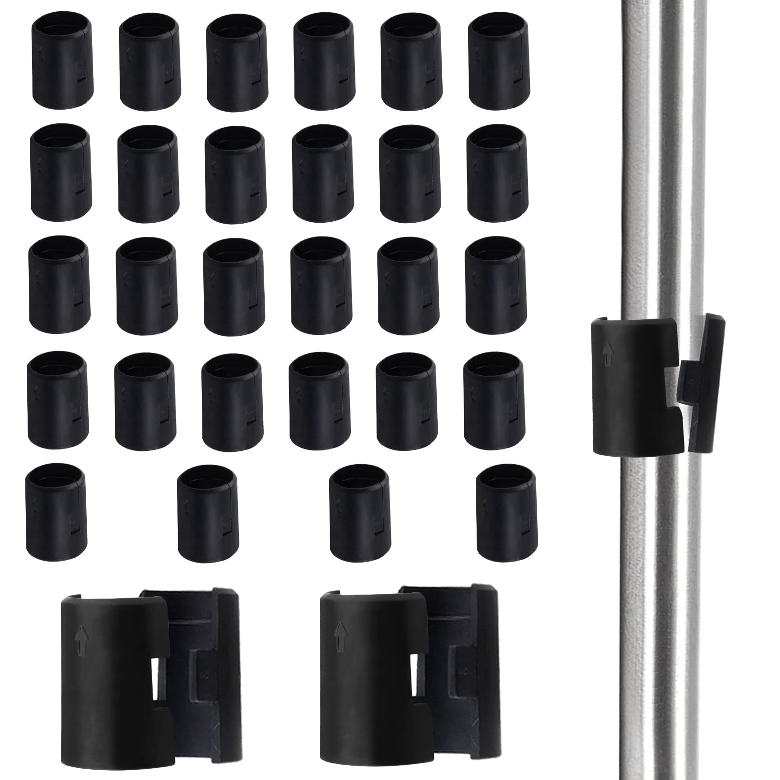 50pack 78 inch wire shelving shelf lock clips plastic shelving clips replacement black sleeve shelf clips for post wood metal pole 25 pair