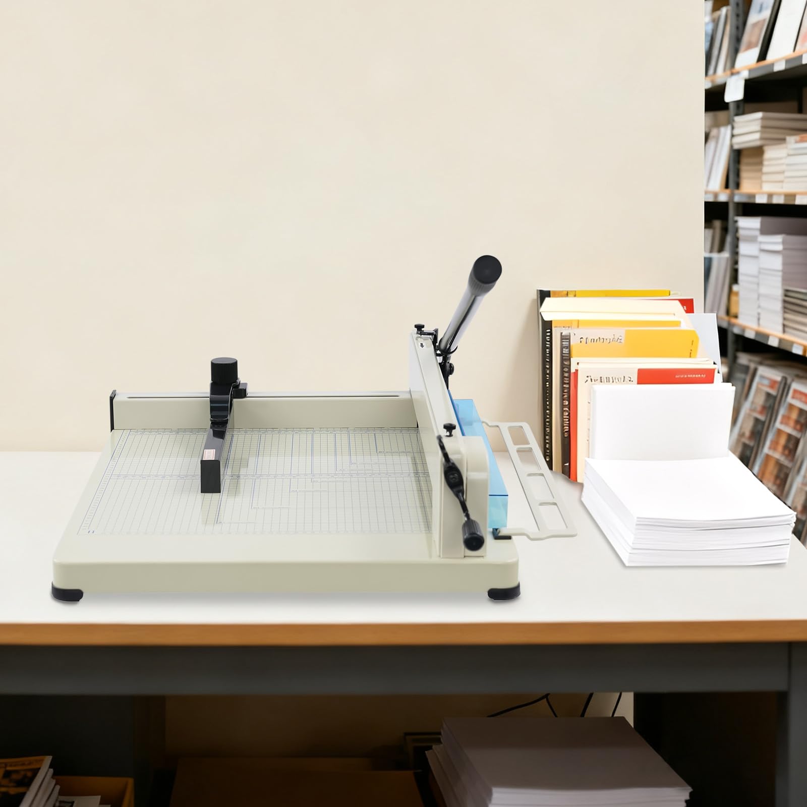 Taglierina manuale A3/A4/A5 (carta 400 mm, 400 fogli), taglierina a leva manuale con blocco di sicurezza, forbici a ghigliottina per carta, massima precisione, ufficio, casa, scuola