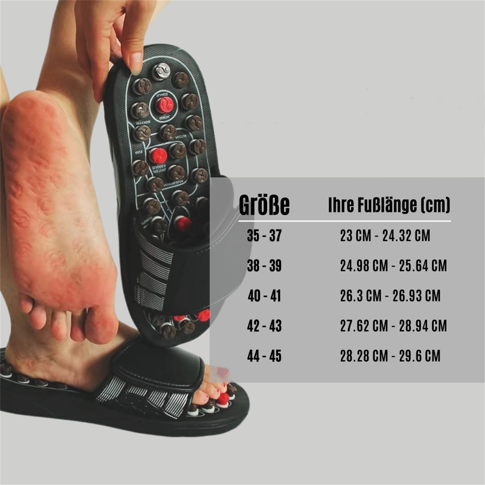 physioknee ZenFeet Das Original Reflexzonenmassage für Zuhause Fußmassage Hausschuhe Entspannung und Stressreduktion mit Shiatsu Fußmassage