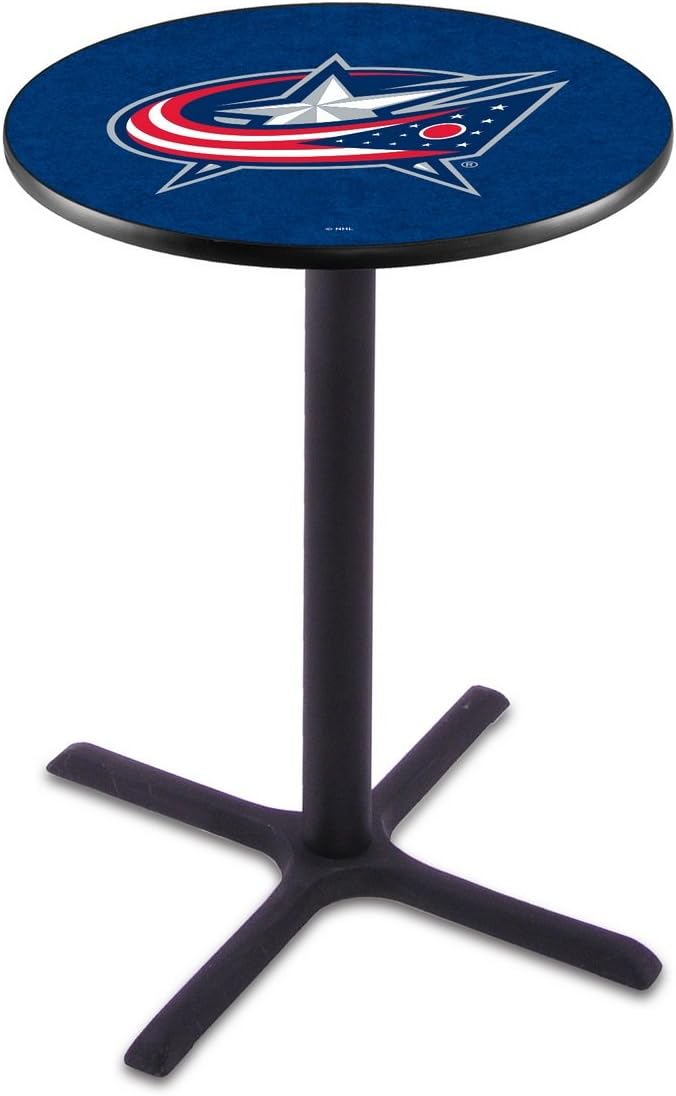 Holland Bar Stool L211-42" Black Wrinkle Columbus Blue Jackets Pub Table