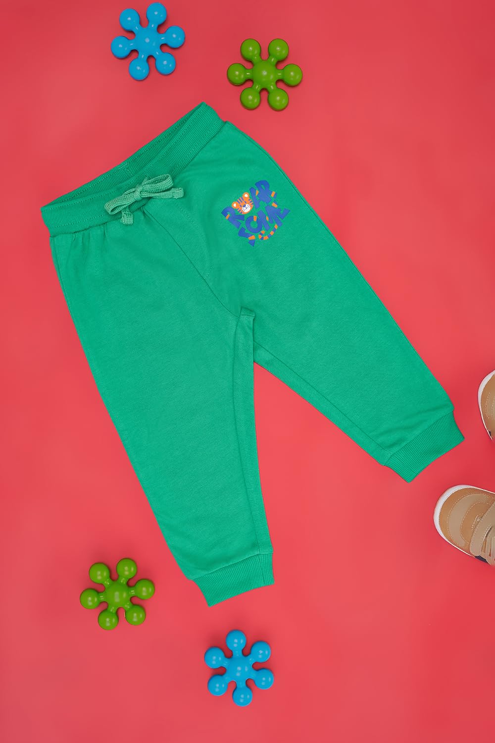 Pantaloons Baby Baby Boy's Regular Fit Joggers (110151434003_Holly Green - Image 2 thumbnail