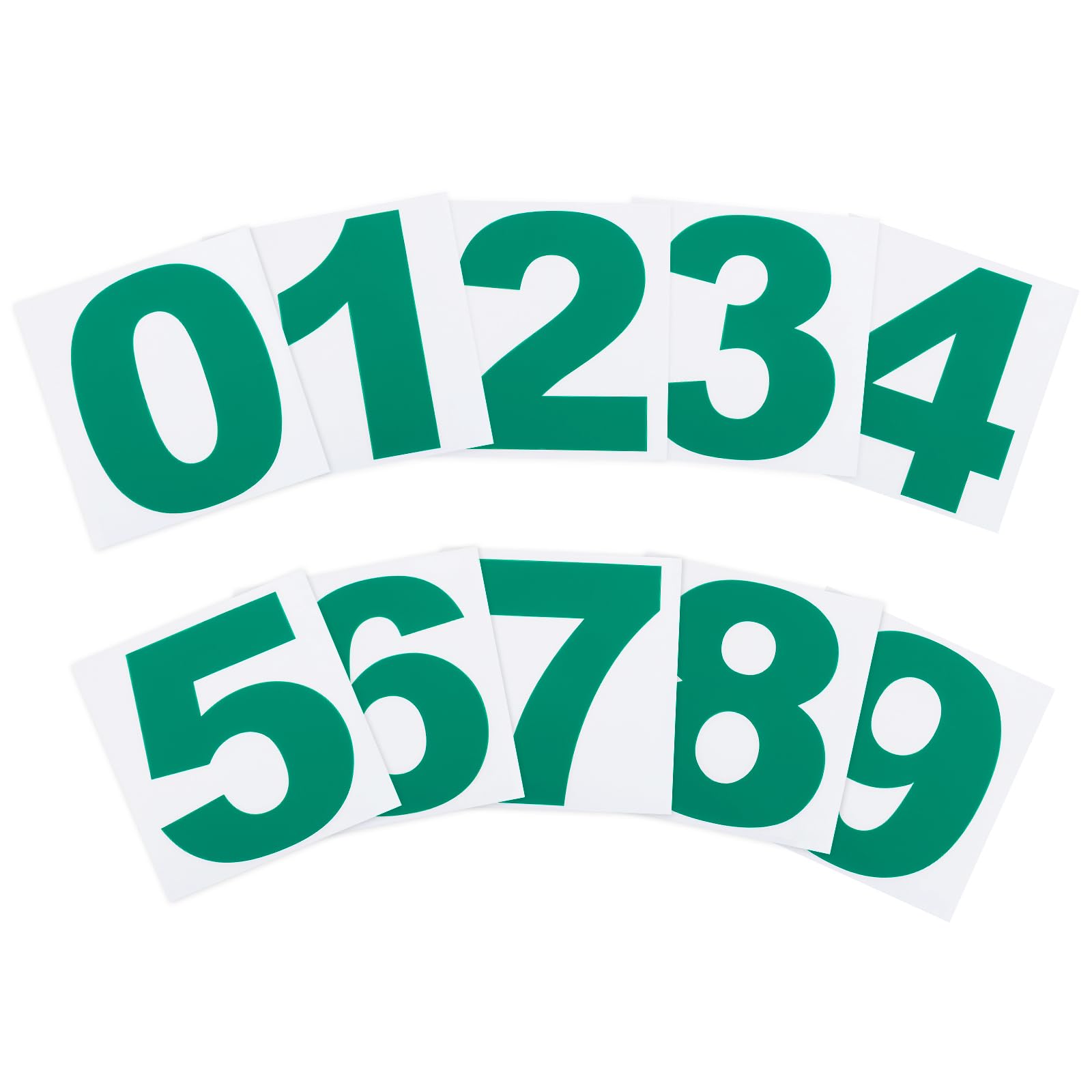 PATIKIL 10cm Reflective Number Stickers 0-9, 2 Set Vinyl Mailbox Number Decals Self-Adhesive Stickers for Outside Cars Doors Windows Signs Indoor Outdoor, Reflective Green