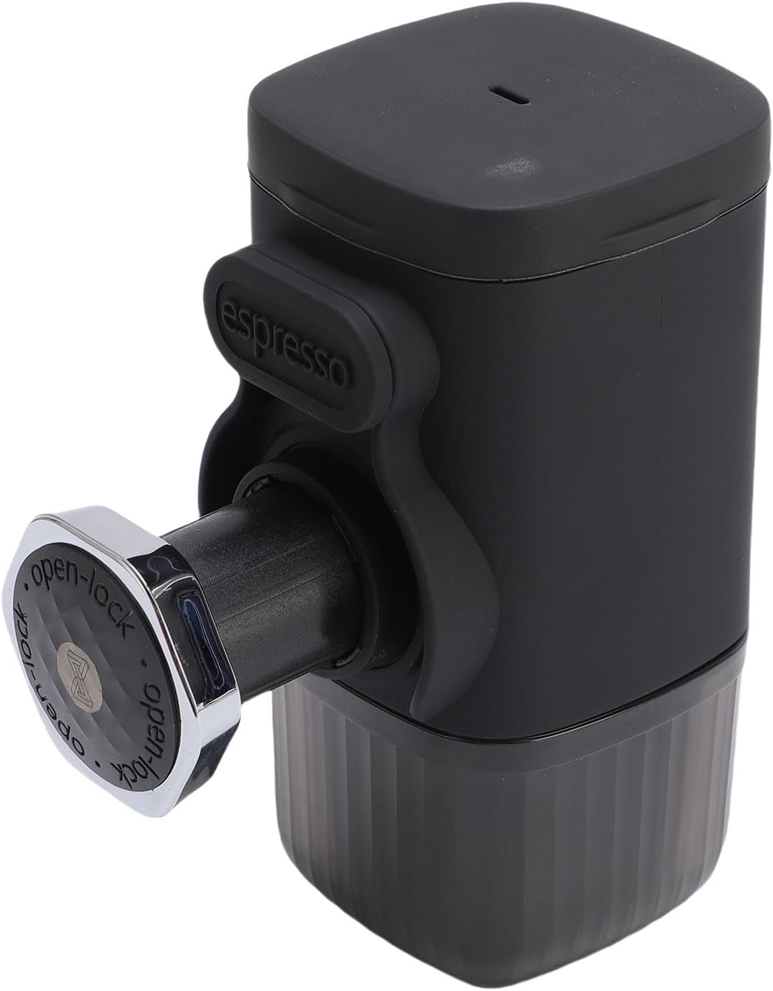 Keenso Portable Coffee Maker, Manual Espresso Machine with 9 Bar Pressure for Camping Travel Office Ground Coffee or Capsules (Black)