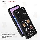 Pikkme Bumper Case for Samsung Galaxy M15 / F15 / M15 5G Prime Edition | Cute Fun Cartoon 3D Bear Silicone Full Body Protection Back Cover (Black) gallery image