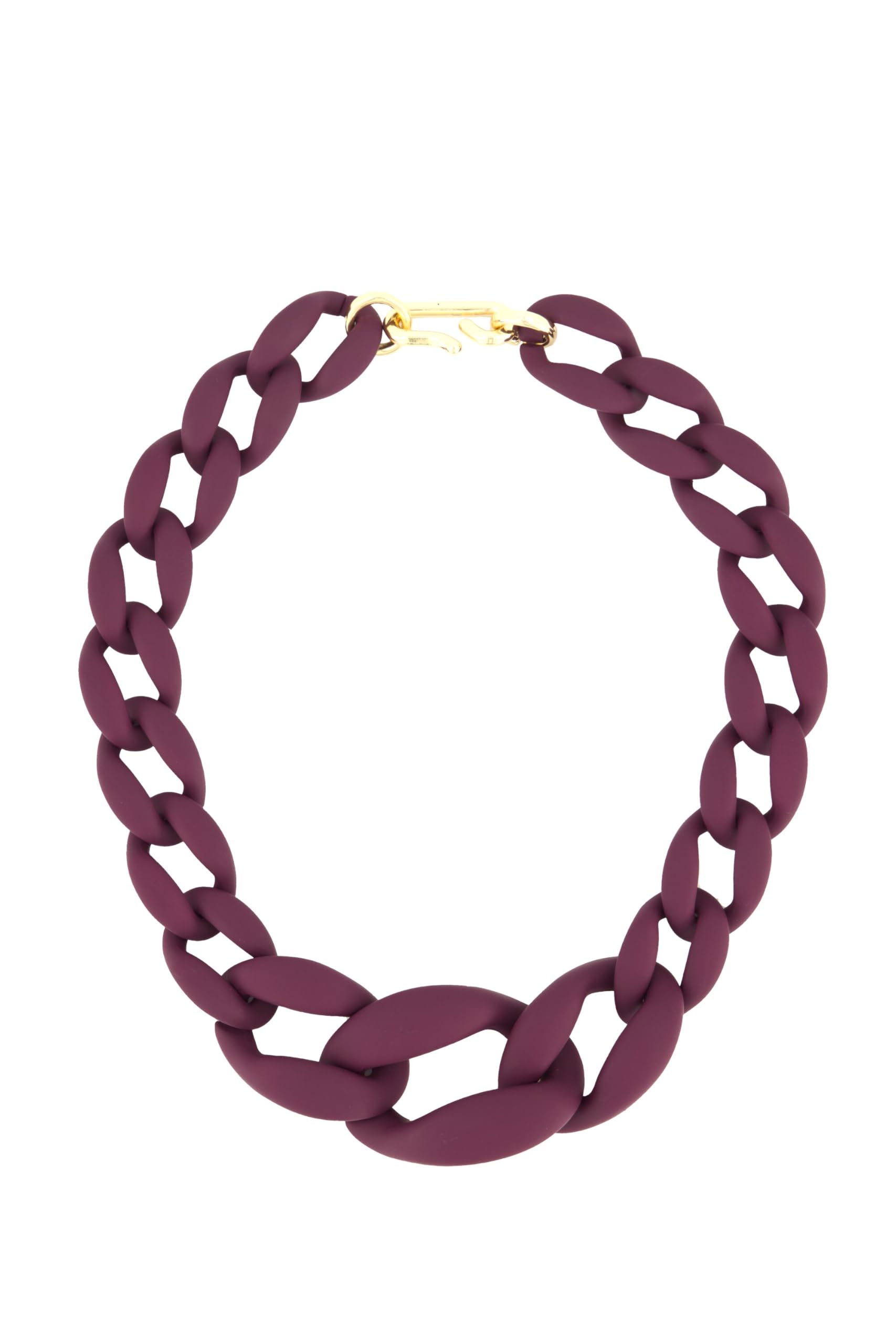 Ulla Popken Damen große Größen Übergrößen Plus Size Statement-Kette, extragroße Glieder, kurz 812033
