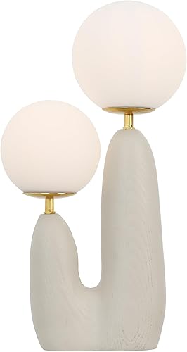 Miniatura 7 de JONATHAN Y JYL4065B Oda - Lámpara de mesa LED de cactus danés de 17.75 pulgadas con 2 luces de resina bohemia, hierro y vidrio esmerilado, para