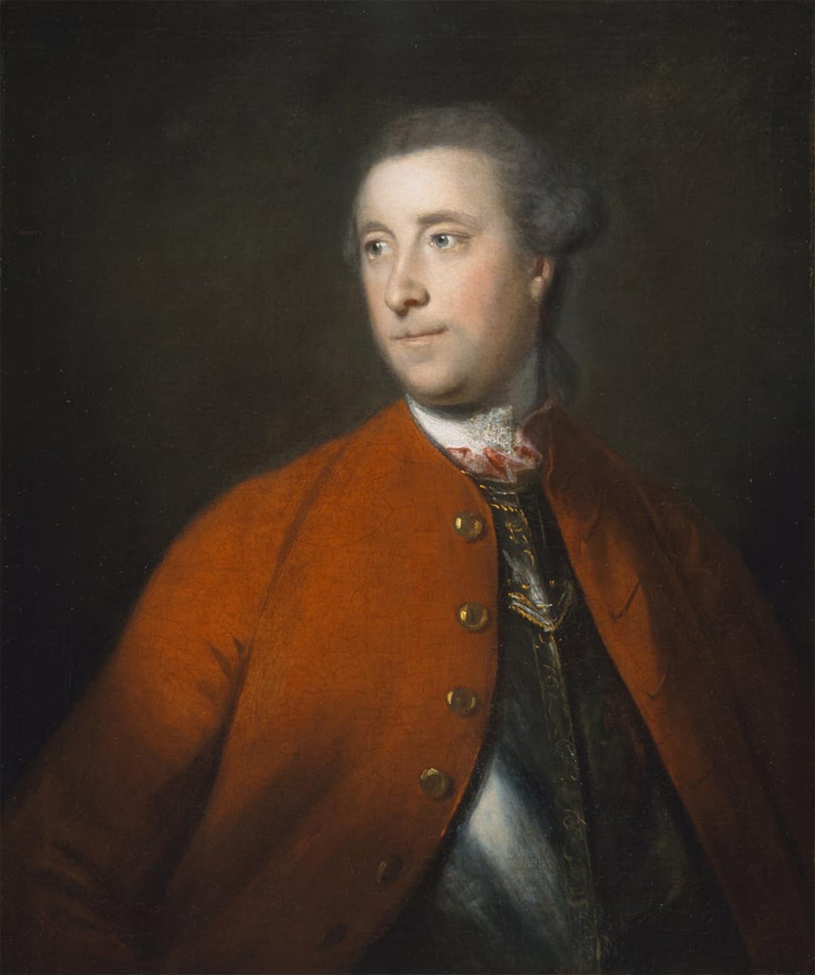 ARTXLXXBN Famous Painting Canvas Artwork Graffiti Print Colonel the Honourable Barrington by Joshua Reynolds Portrait Canvas Image for Home Decor 60x90cm