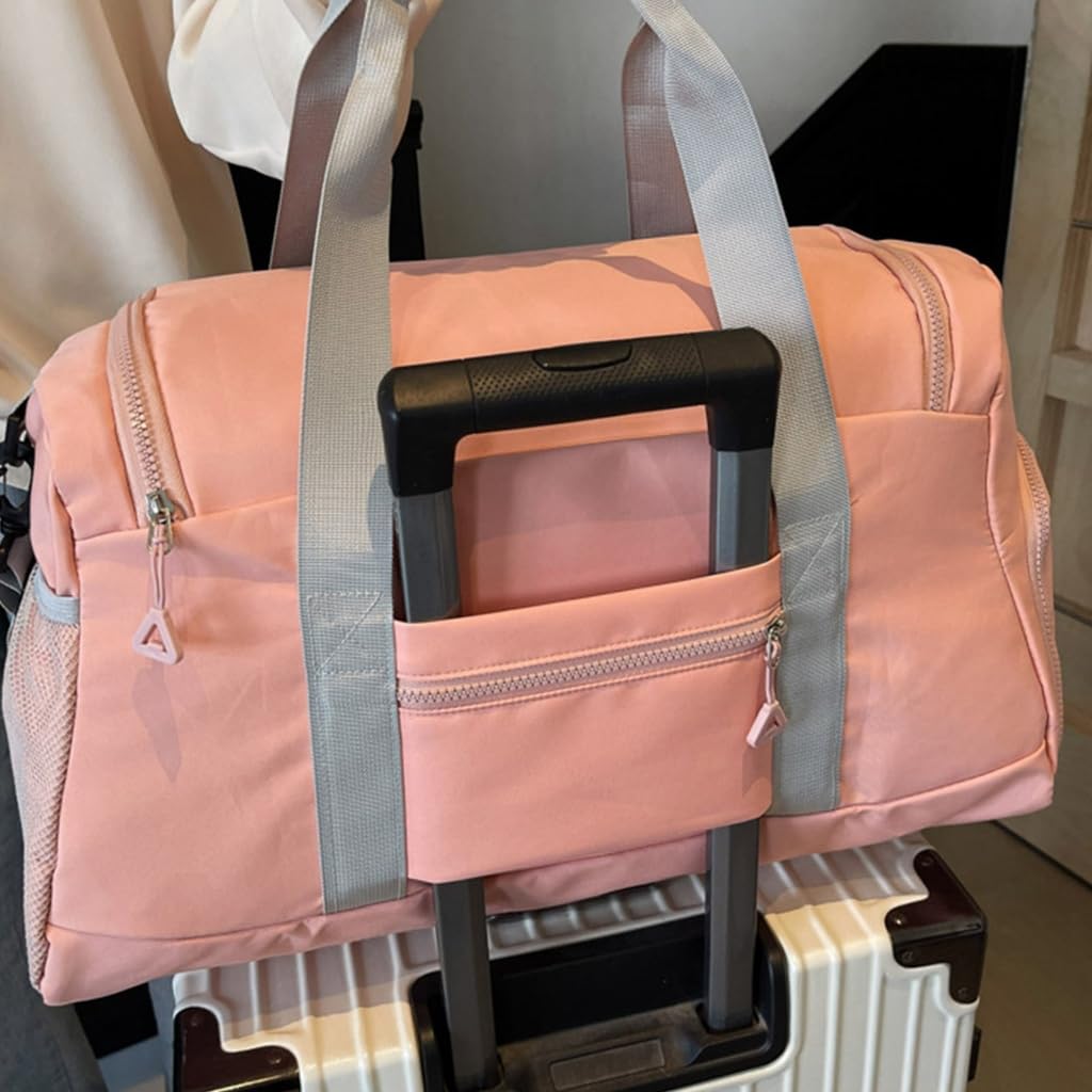 Bolsa de deporte de gran capacidad, bolsa de viaje para fines de semana con separación húmeda y seca, bolsa de equipaje para pasar la noche para vacaciones, Green, 30x51x23cm, moderno