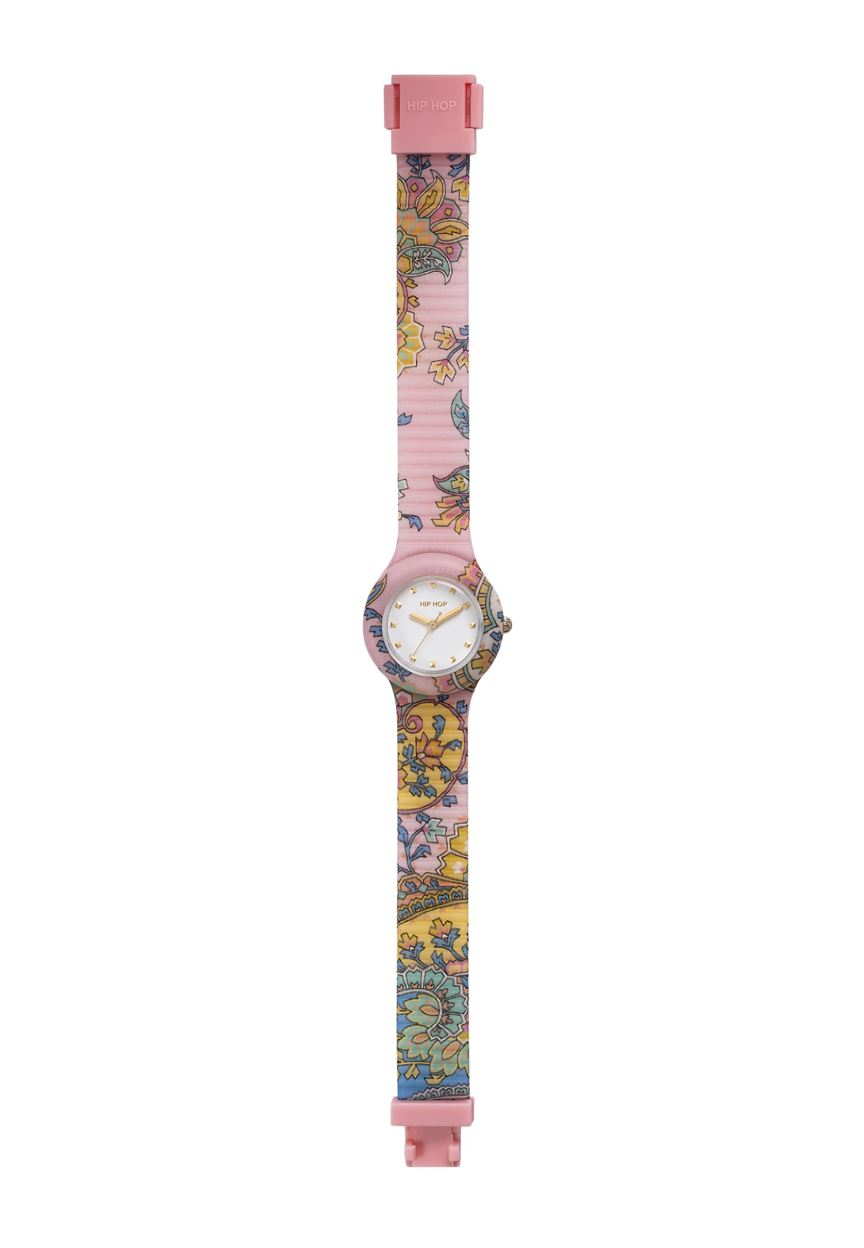 HIP HOP, Collezione Paisley, Orologio Donna con Cinturino in Silicone Ipoallergenico e Tessuti Paisley, Cassa 32 mm, Resistente all'Acqua, Lavorazione Sunray