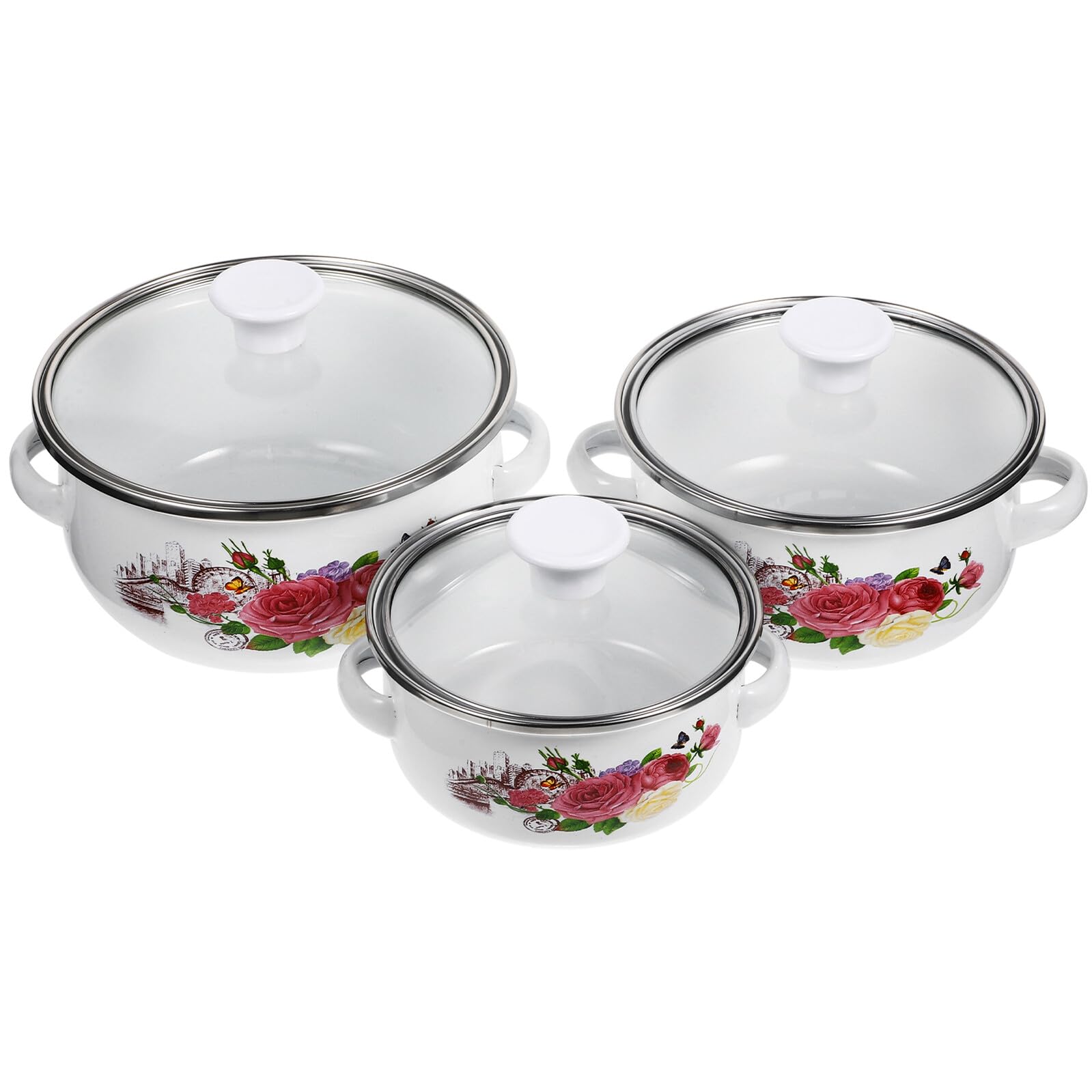 Batterie de cuisine polyvalente émaillée pour repas individuels