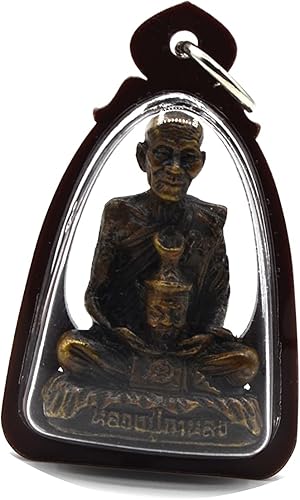 Vista 3 de Joyería tailandesa Amuleto de Buda Laung Phoo Ka Long Keaw Kheaw Estatua de Wat Kow Leam Temple Srakeaw Province Lucky y el mejor regalo