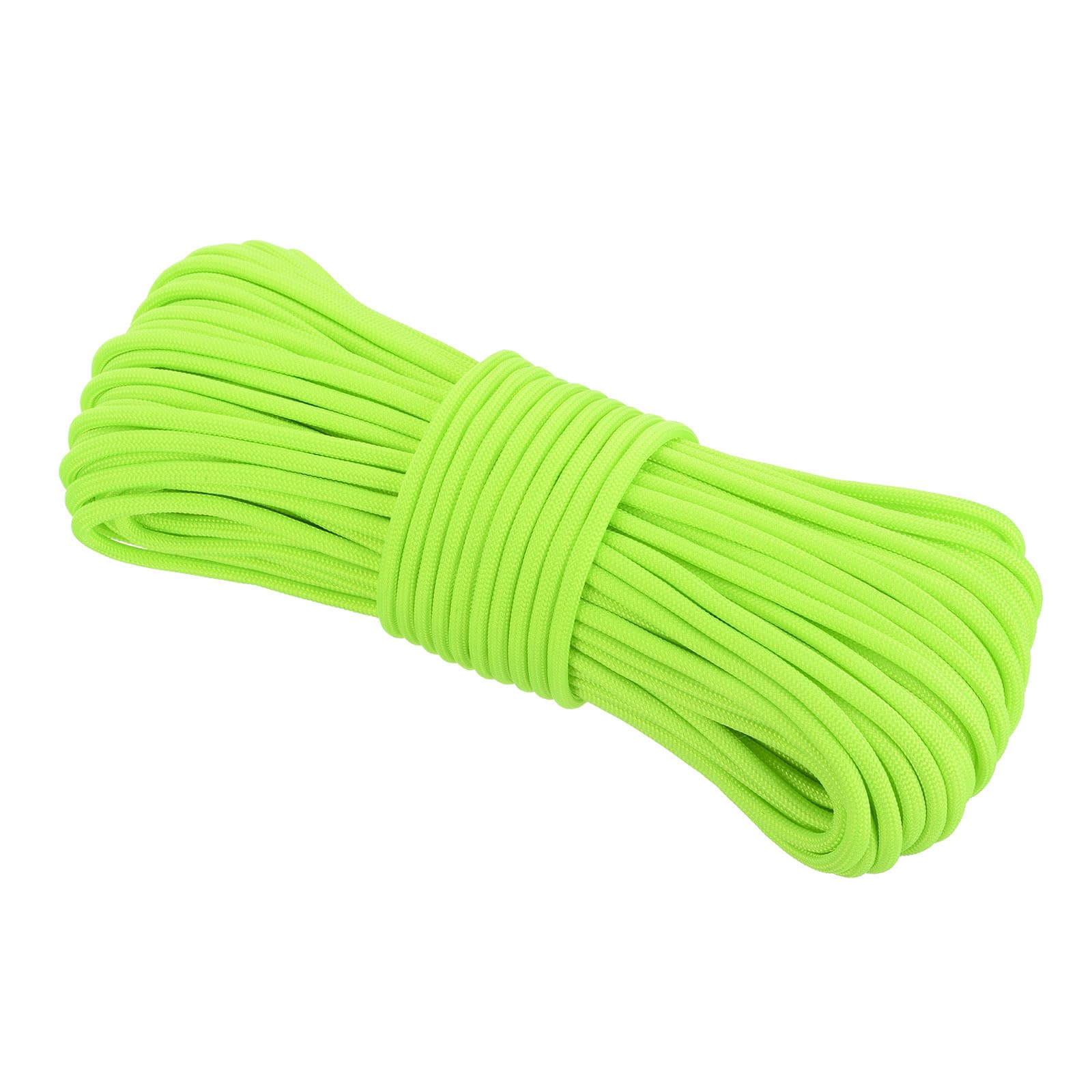 Rebower 550 Paracord Rope 31m, 4mm Thin Paracord Nylon Cord 7-Strand Core [for Tent Camping Outdoor Gear] - Fluorescent Green