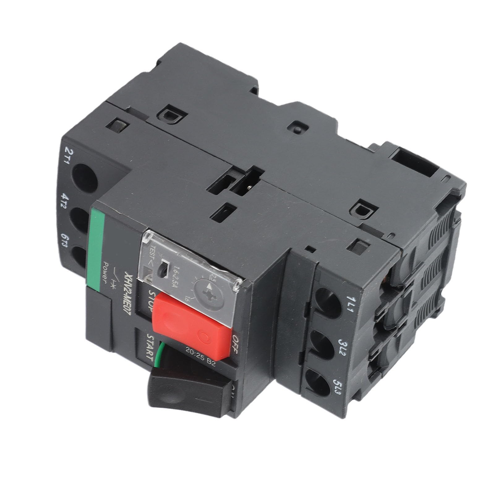 Disyuntor de Motor 3P 1.6-2.5A AC690V, Protección para Motor con Retardante de Llama, Montaje en Riel Guía de 35 mm, Interruptor de Circuito Trifásico para Control de Carga Industrial
