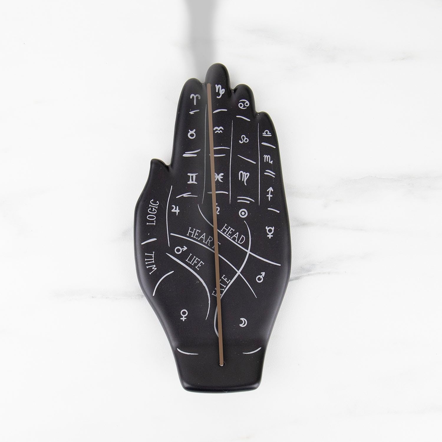 Gift Republic's Palmistry Incense Holder with 3 Incense Sticks - Helps Guide You in The Art of Palm Reading - Sandalwood Aroma