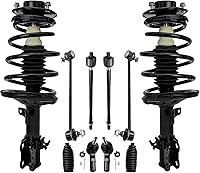 Vista 294 de Detroit Axle - Kit de puntales delanteros para Ford 2000-2004 Focus 2 puntales con muelle helicoidal 2 brazos de control inferiores con rótulas 2001