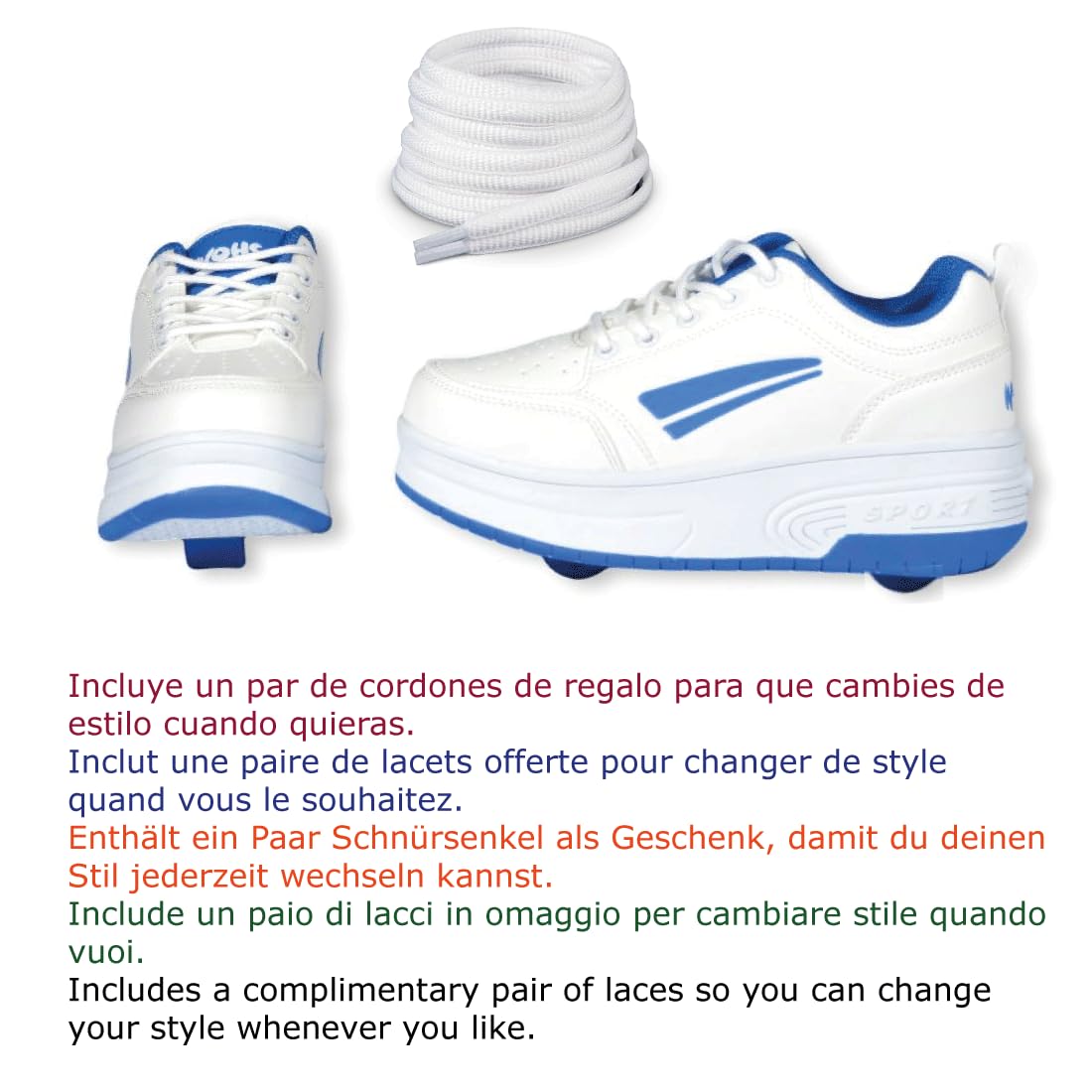Chaussures de Sport à roulettes rétractables automatiques.
