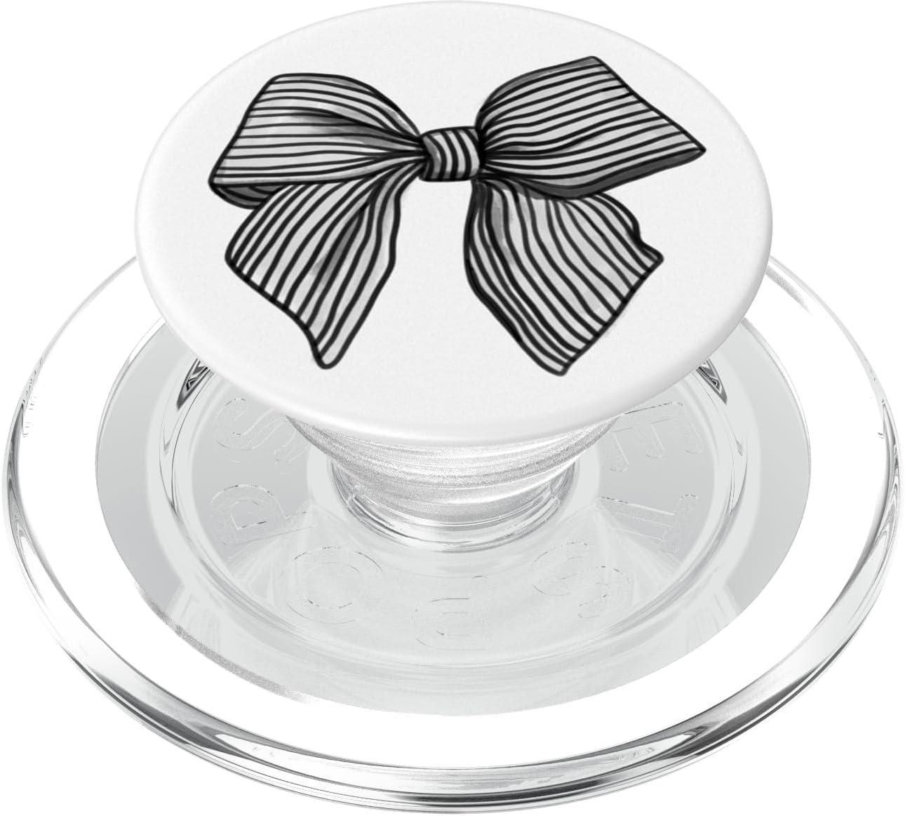 Coquette Black and White Bow PopSockets PopWallet for MagSafe