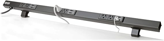 Tripp Lite 6 Outlet Power Strip with USB-A Charging (9.3A), NEMA 5-15R Outlets, 120V, 15A, 10 ft. Cord, 5-15P Plug, Black (PSC360610USBB)