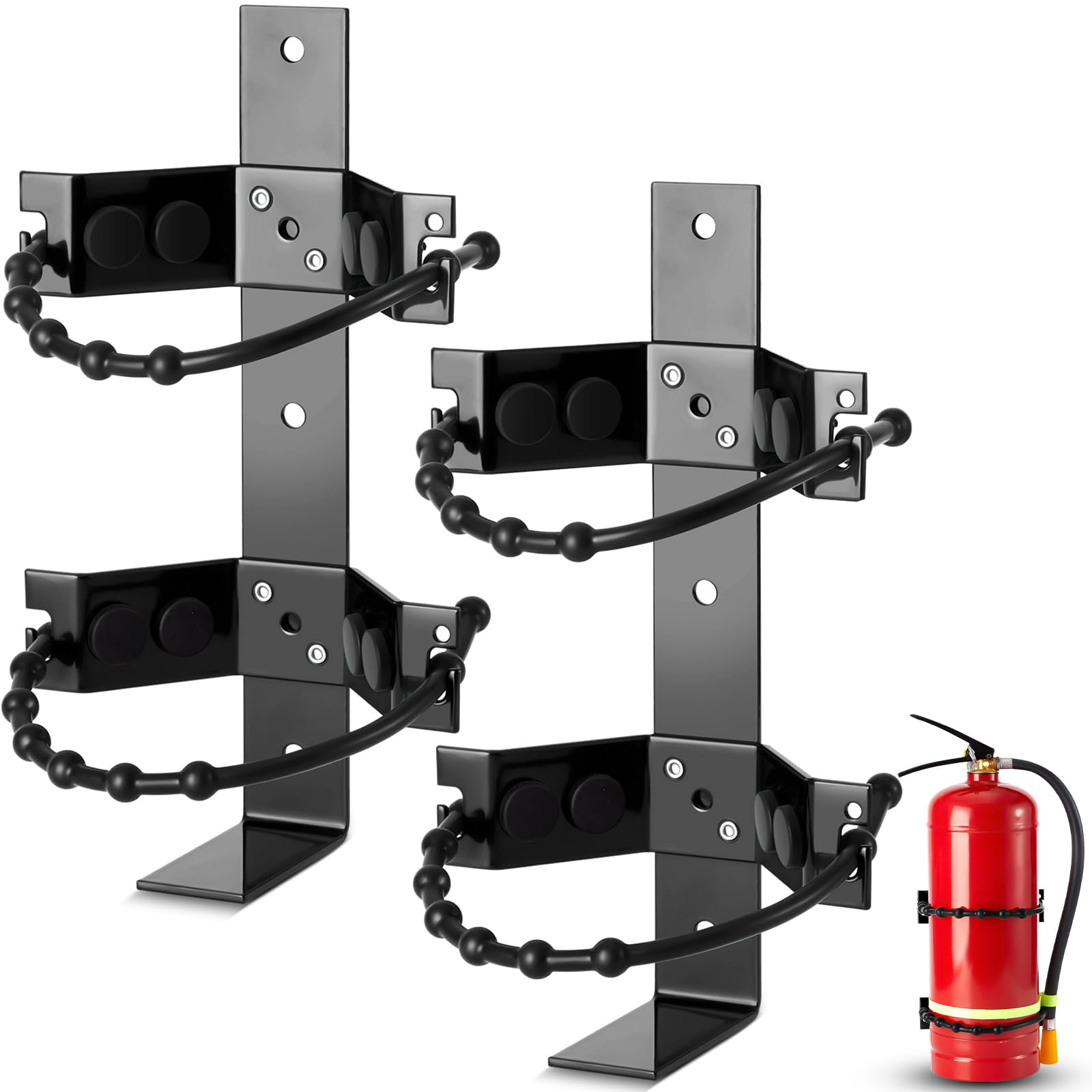 RattanView 2 Pcs Fire Extinguisher Bracket, 10 Lb, Black