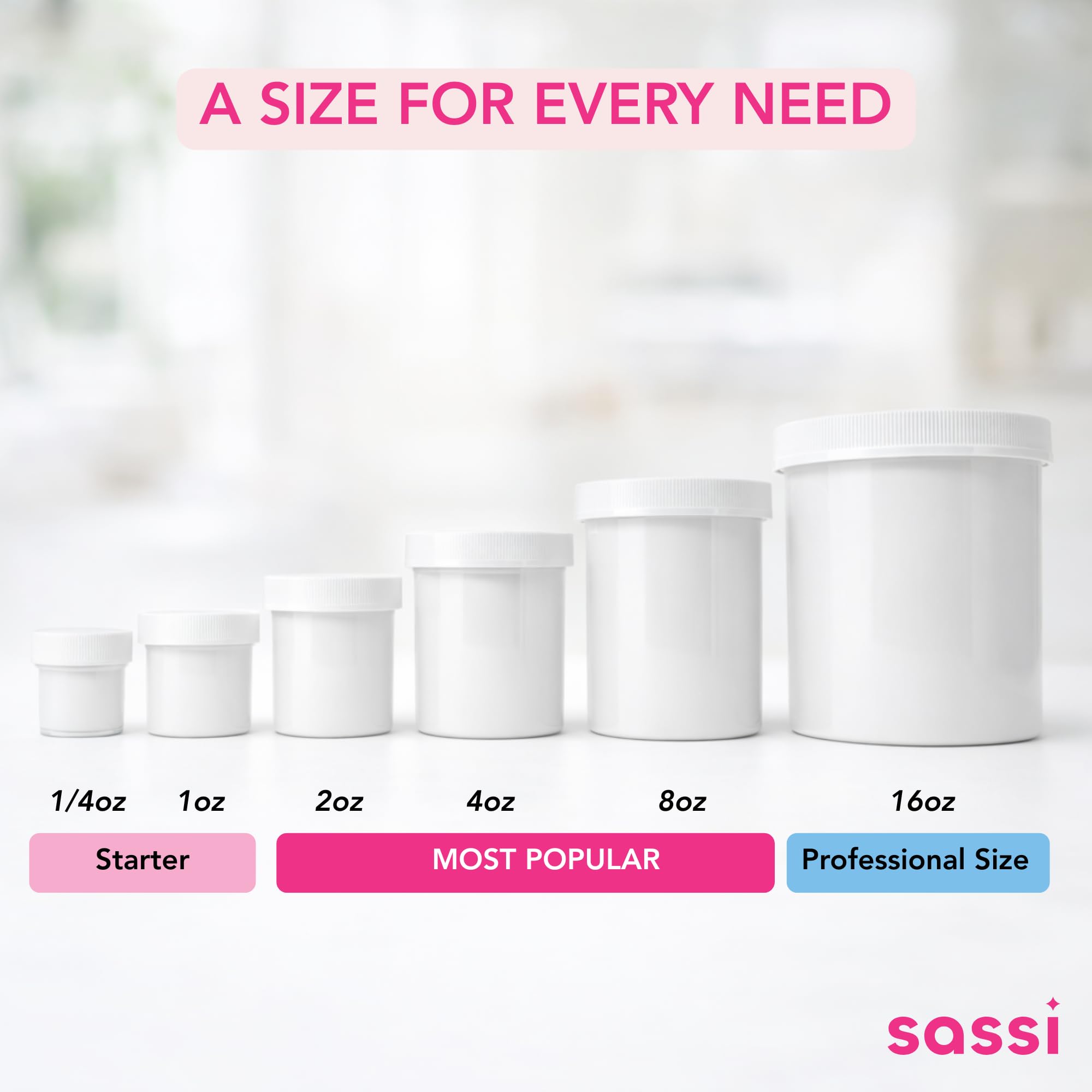Sassi Classic Acrylic Powder for Professional Nail Applications