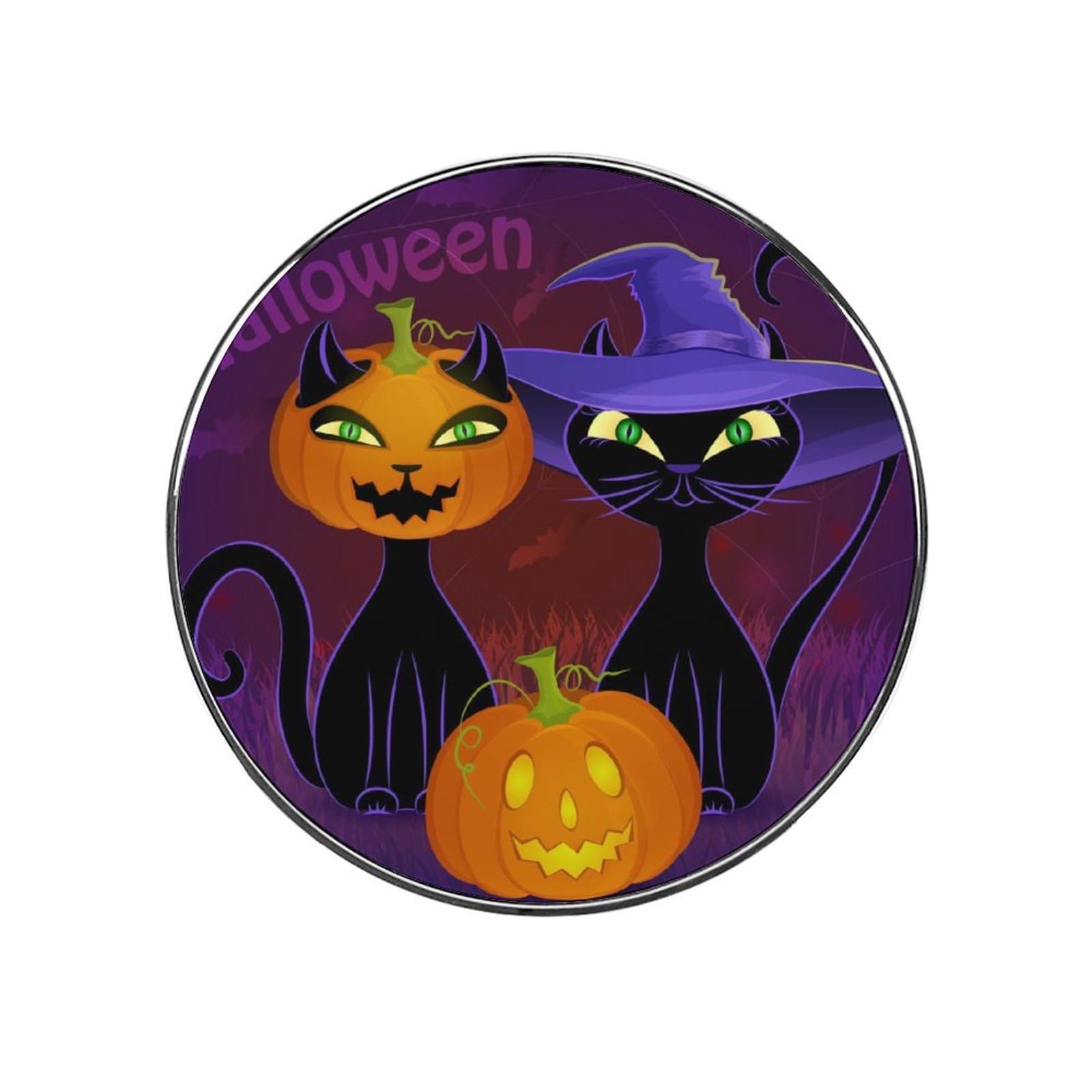 Halloween Cat Alloy Fridge Magnet For Office Cabinet Refrigerator Whiteboard Photo