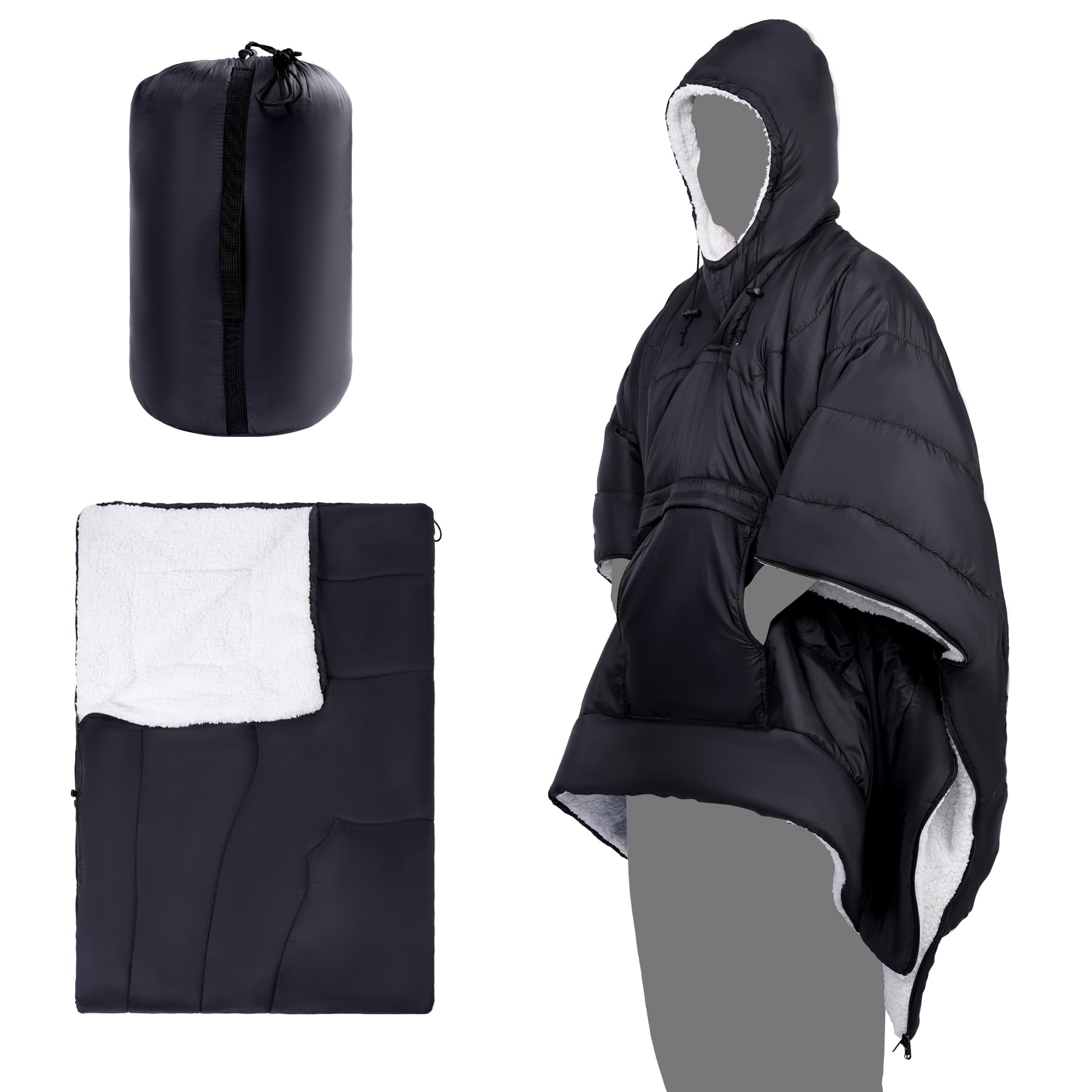 Amazon.com: REDCAMP 4-in-1 Wearable Camping Poncho Blanket