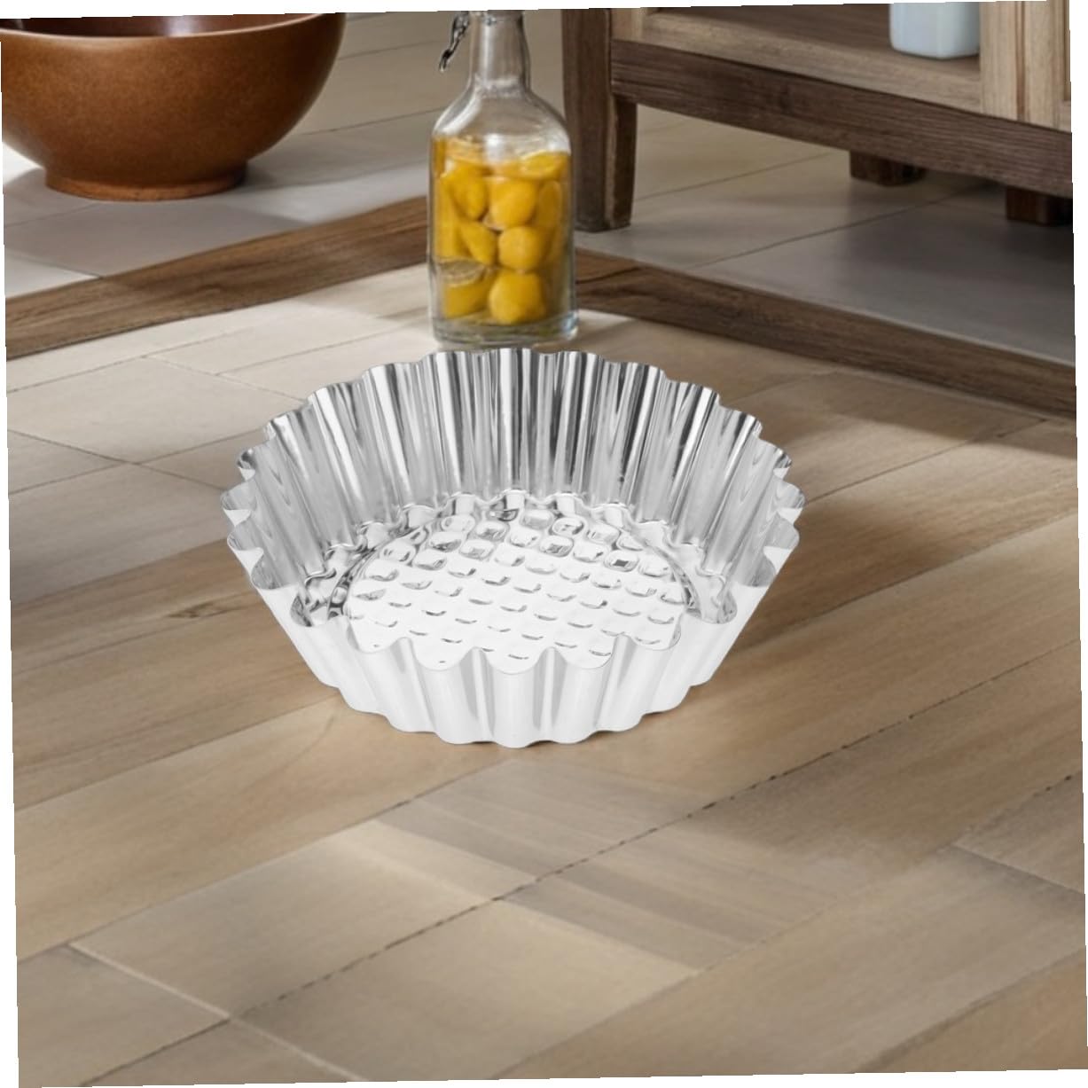 Amosfun Moule à Tartelettes aux Œufs Rond 30 Pièces en Acier Inoxydable