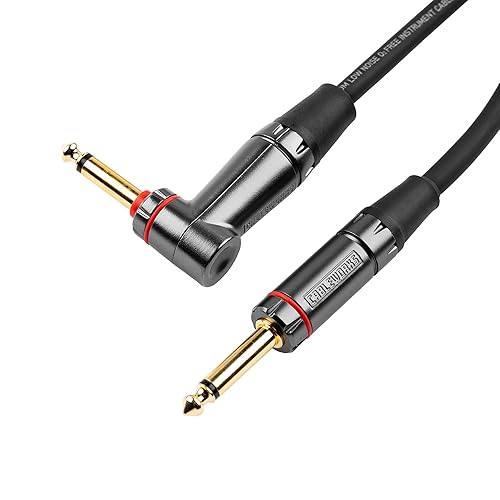Miniatura 13 de by Gator Cases Headliner Series Premium - Cable para instrumento de guitarra de ángulo recto a recto de 10 pies con tecnología de interruptor