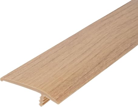 Outwater Plastic T-molding 1-1/2 Inch Natural Maple Woodgrain Flexible Polyethylene Off-Set Barb Tee Moulding 250 Foot Coil