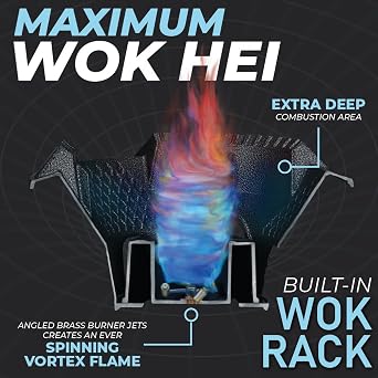Concord Professional Vortex Burner Stainless Steel Commercial Wok Range Single Burner Outdoor Propane Stove. Great for Stir Fry, Outdoor Kitchen, Asian Cuisine