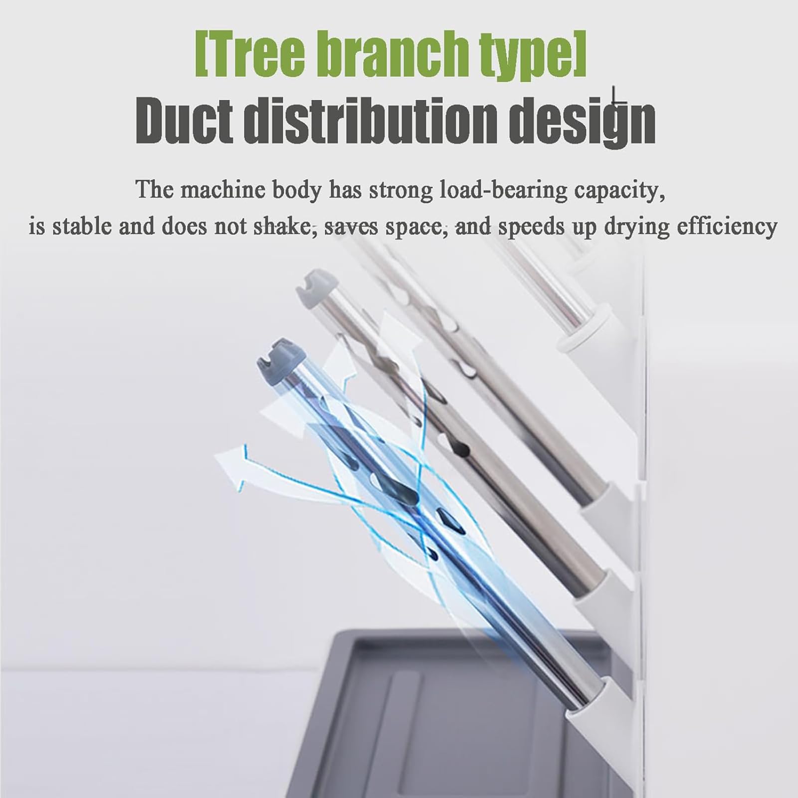 Lab Electric Drying Rack, Test Tube Bottle Drying Machine with Duct, RT~85? Outlet Wind Temperature, 0~1h Timing, Cleaning Equipment, for Glass Test Tubes and Beakers