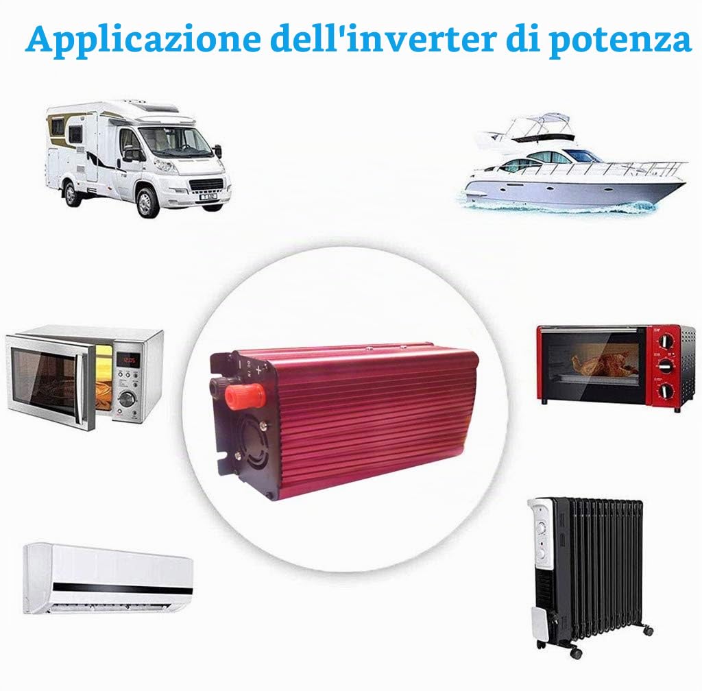 WGE Convertitori di Potenza da 36 V CC A 220 V CA, Presa Auto Inverter CA,500w
