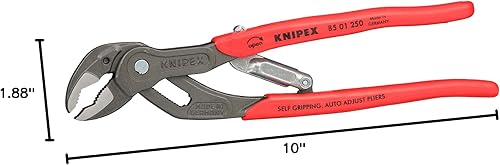 Miniatura 2 de KNIPEX Herramientas - Alicates para bomba de agua de ajuste automático (8501250US), 10 pulgadas, rojo