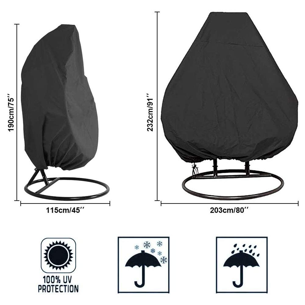 Hängesessel Abdeckung 230x200cm - Wasserdichter Schutz Für Gartenmöbel