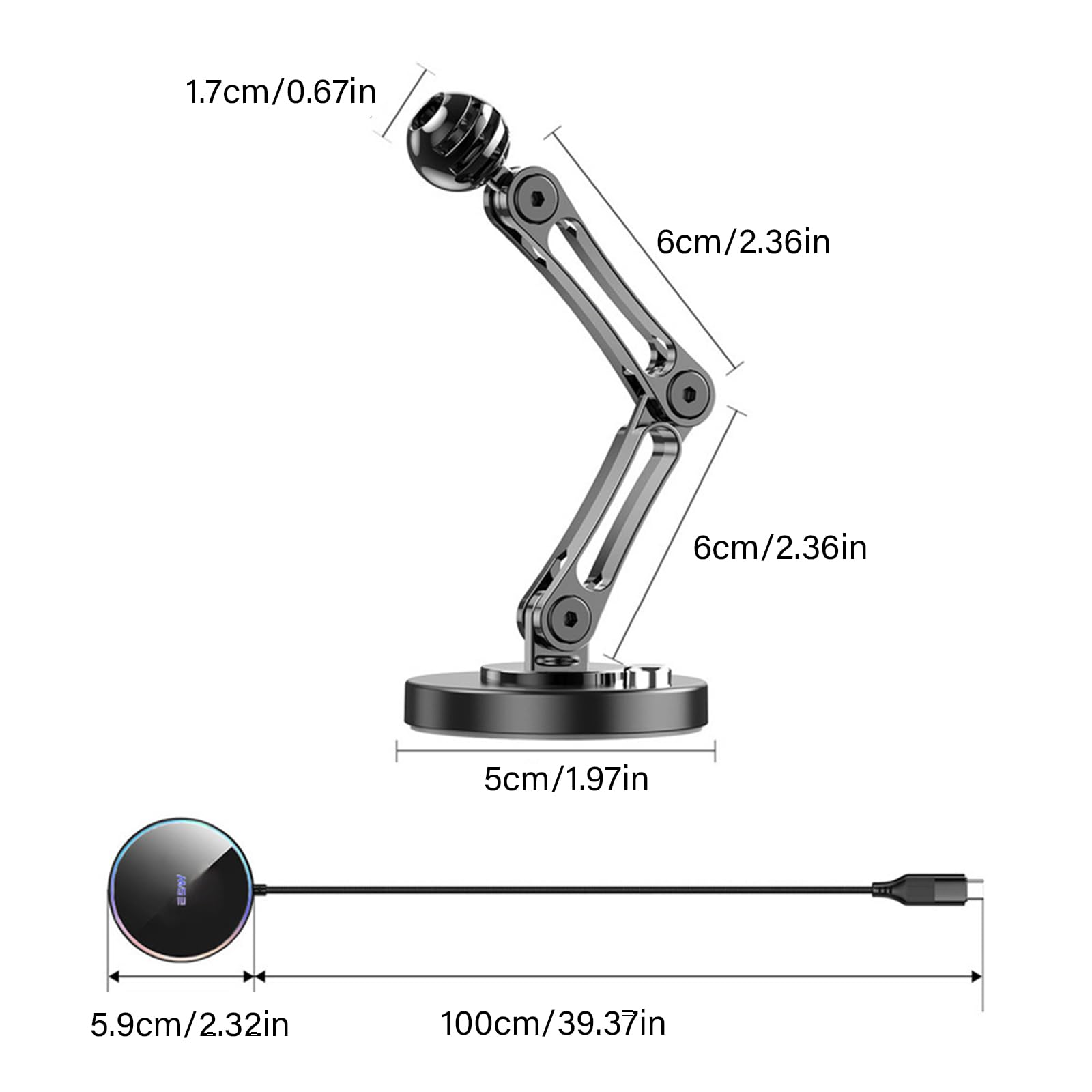 Soporte de carga magnético inalámbrico para coche con 25 W de