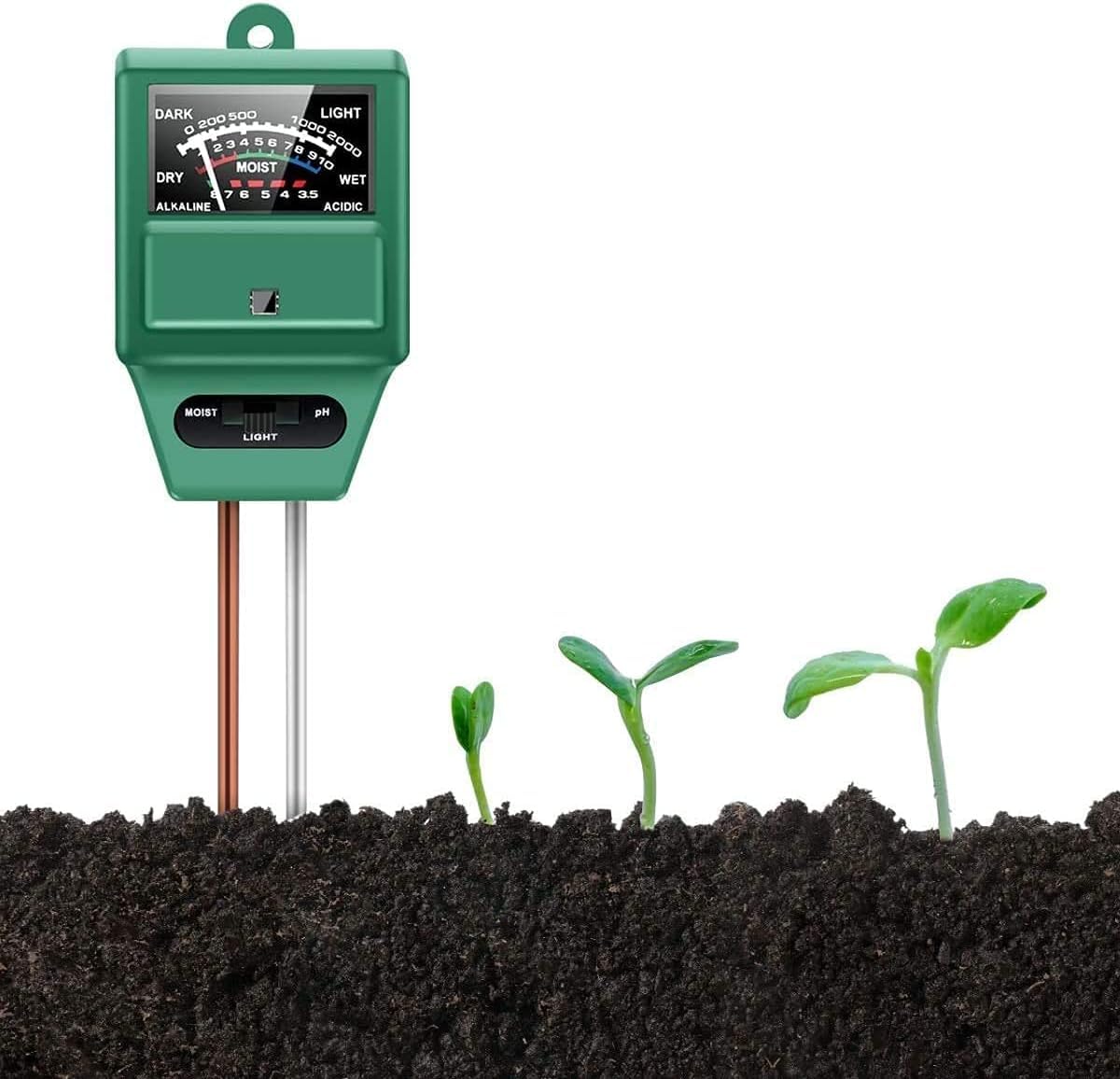 Clixera 3 in1 Soil Tester Water PH Moisture Light Test Meter Kit for Plant Seeding Tool Great for Home and Garden, Lawn, Farm, Indoor & Outdoor Use (B0CQK8C81K) Amazon Price History, Amazon Price Tracker
