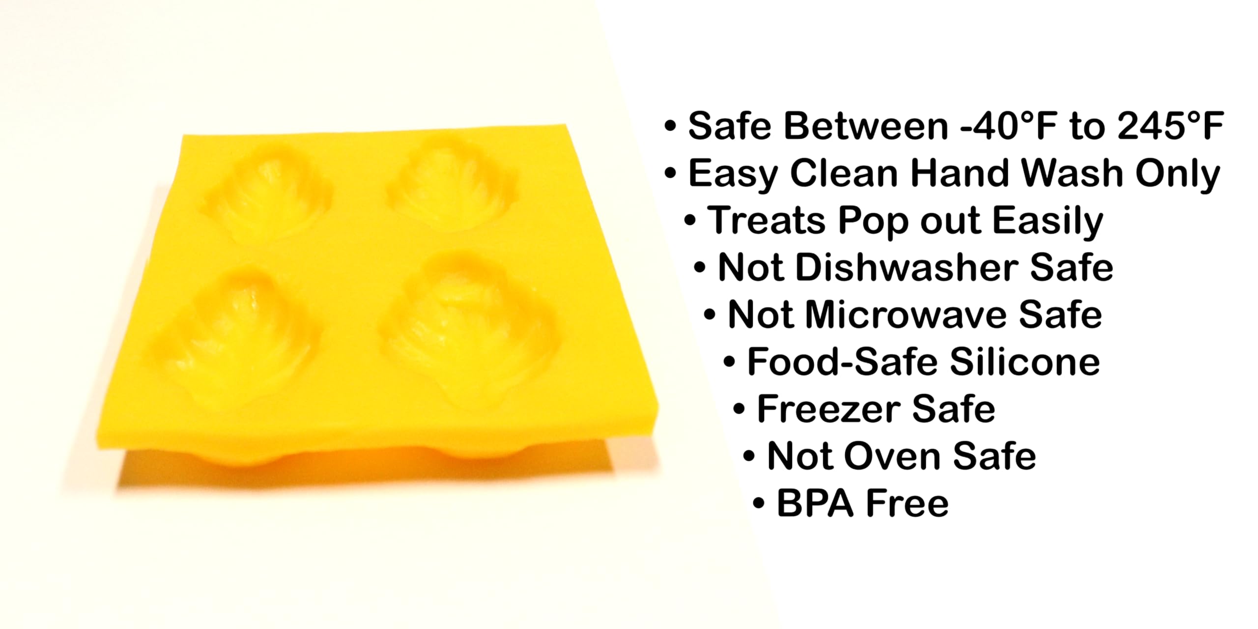 Moldes flexibles – Hoja (4 cavidades) – Moldes de queso crema y menta – Candy Melts – Fondant – Caramelos – Moldes de caramelo suave