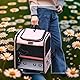 SOLAPOLLO Atmungsaktive Papageientasche, Wellensittich, Outdoor-Rucksack, leicht und tragbar, wasserdicht, Vogelreiserucksack, weite Sicht und Schattierung, Katzenrucksack zum Wandern (Rosa)