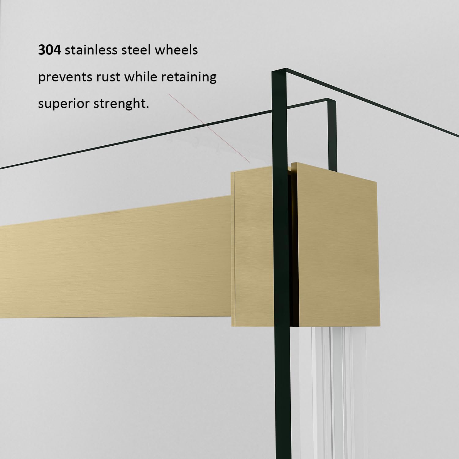 Close-up of 304 stainless steel wheels preventing rust