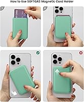 Vista 6 de Soporte magnético para tarjeta magnética para Apple Magsafe iPhone 14 Pro Max/14 Plus/14 Pro/14, 13 Max/13 Pro/13, 12 Max/12 Pro/12, accesorio