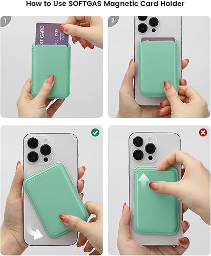 Miniatura 6 de Cartera magnética para teléfono Apple MagSafe, tarjetero para iPhone 15 Pro Max15 Plus15 Pro15, 14 Pro Max14 Plus14 Pro14, 13 Pro Max13 Pro13, 12