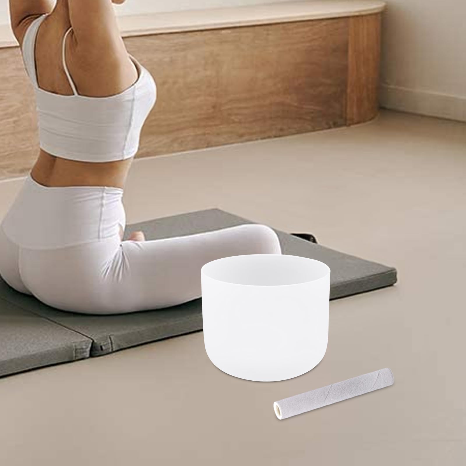 Campane tibetane 432 – 440 Hz, al quarzo, set da 8 pollici, per F Note portatili, guarigione, meditazione, yoga, suono, campana sonora di cristallo con attaccante