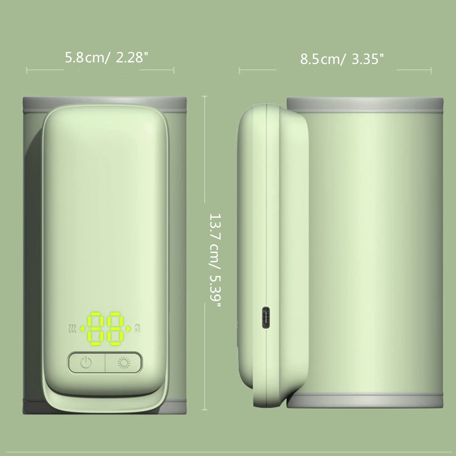 Générique Chauffe-biberon pour Lait de bébé, Chauffant pour biberon Portable USB, Chauffant pour Voiture, Chauffant pour Eau, Manchon Rechargeable USB pour Lait Maternel, Portable pour Voyage