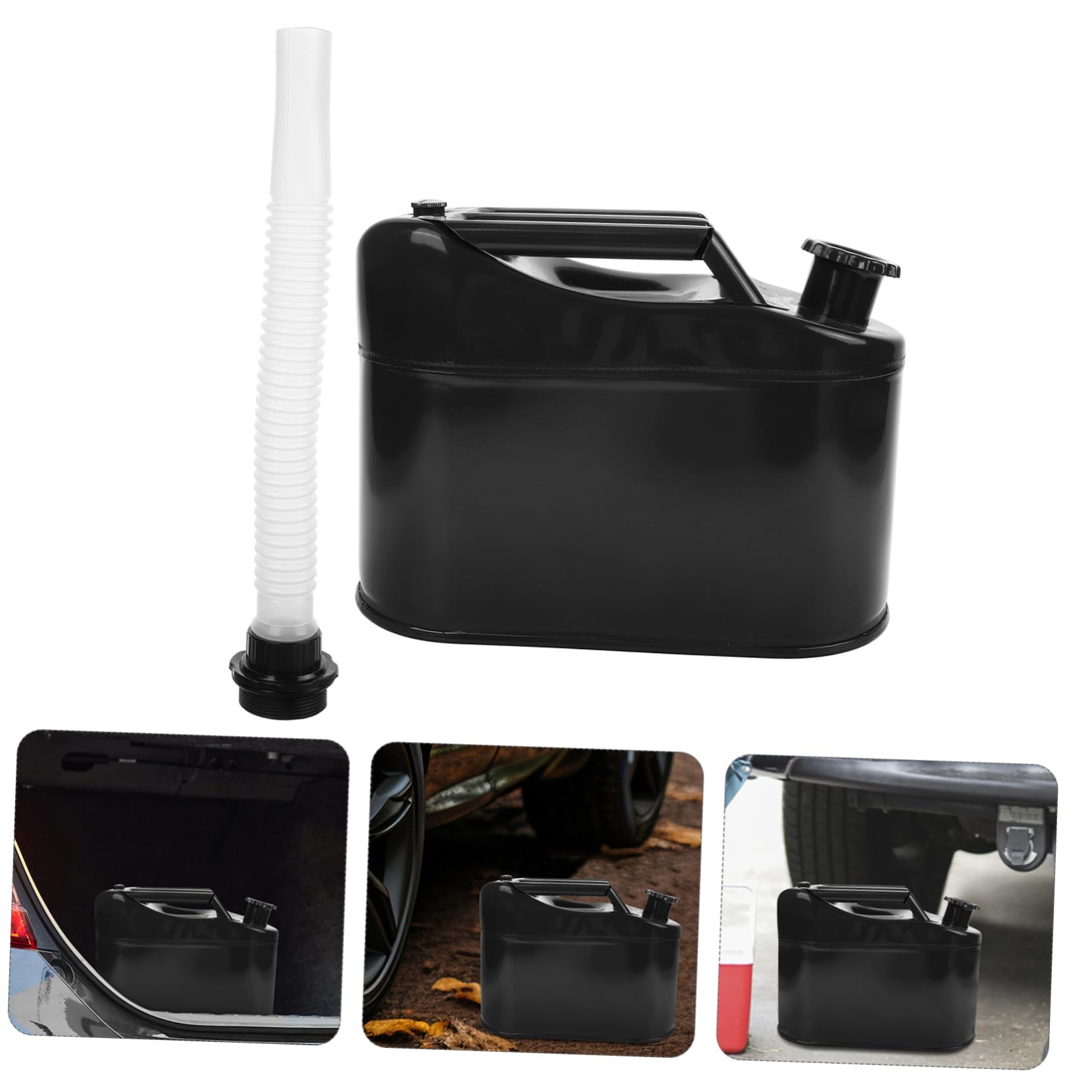 Bidón de Gasolina Portátil 5l de Acero al Carbono, Verde | Transporte Cómodo, Diseño Portátil, Formato Compacto para Reserva de Combustible